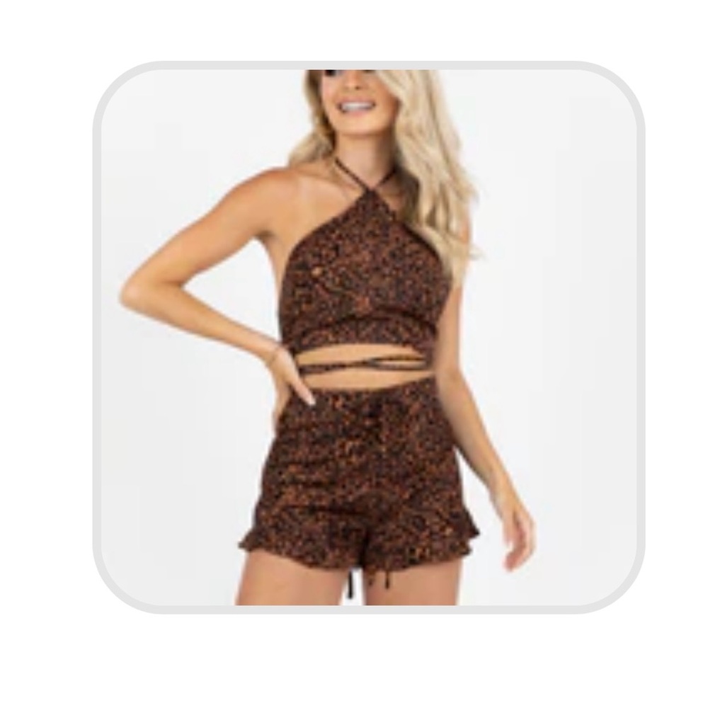 Leopard halter top - kittenish